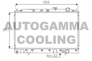 Фото Радіатор, охолодження двигуна AUTOGAMMA 101433