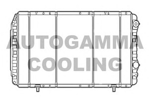 Фото Радіатор, охолодження двигуна AUTOGAMMA 103110