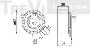Фото Натяжний ролик, ремінь ГРМ TREVI AUTOMOTIVE TD1722