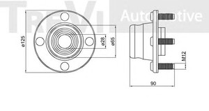 Фото Комплект подшипника ступицы колеса TREVI AUTOMOTIVE WB1495