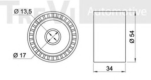 Фото Паразитний / провідний ролик, поліклиновий ремінь TREVI AUTOMOTIVE TA1923