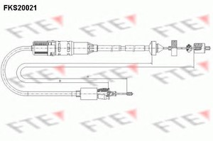 Фото Трос, керування зчепленням FTE FKS20021