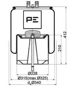 Фото Кожух пневматической рессоры PE Automotive 084.118-72A