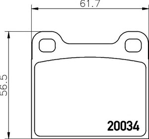 Фото Комлект гальмівних колодок, дисковий механізм MINTEX MDB1002