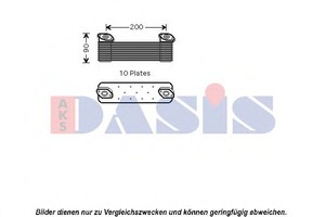 Фото масляный радиатор, двигательное масло AKS DASIS 126004N