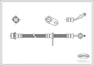 Фото Гальмівний шланг Corteco 19032514