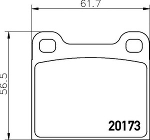 Фото Комлект гальмівних колодок, дисковий механізм Pagid T0405