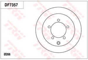 Фото Гальмівний диск TRW DF7357