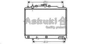 Фото Радіатор, охолодження двигуна ASHUKI M553-01