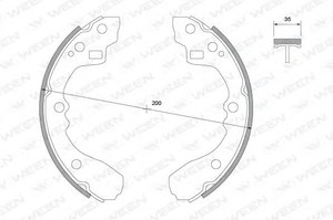 Фото Комплект гальмівних колодок WEEN 1522015