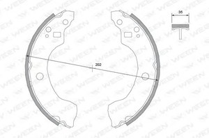 Фото Комплект гальмівних колодок WEEN 1522460