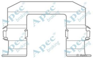 Фото Комплектующие, колодки дискового тормоза APEC braking KIT1023