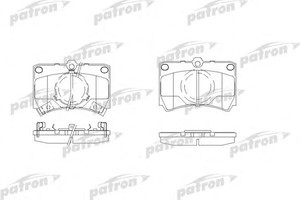 Фото Комплект гальмівних колодок, дискове гальмо Patron PBP487
