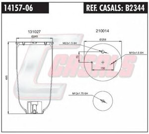 Фото Кожух пневматической рессоры CASALS B2344