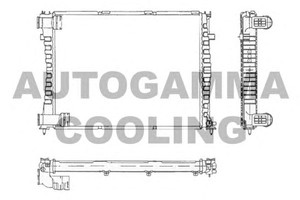 Фото Радіатор, охолодження двигуна AUTOGAMMA 102046