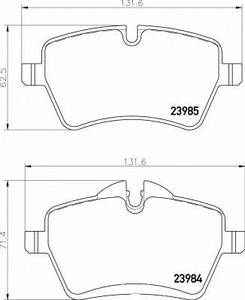 Фото Гальмівні колодки дискові Brembo P 06 086