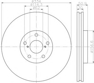 Фото Гальмівний диск Behr Hella Service 8DD 355 112-861