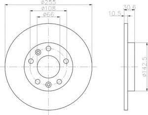 Фото Гальмівний диск Behr Hella Service 8DD 355 105-281