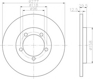 Фото Гальмівний диск Behr Hella Service 8DD 355 108-671