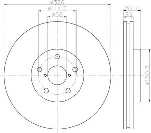 Фото Гальмівний диск Behr Hella Service 8DD 355 117-861