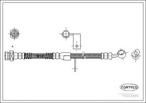 Фото Гальмівний шланг Corteco 19032995