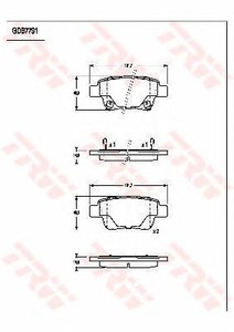 Фото Гальмівні колодки TRW GDB7791