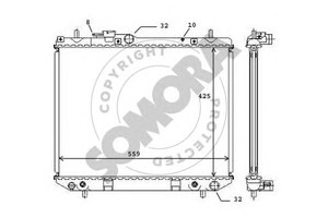 Фото Радіатор, охолодження двигуна SOMORA 072040A