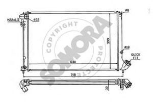 Фото Радіатор, охолодження двигуна SOMORA 223240J