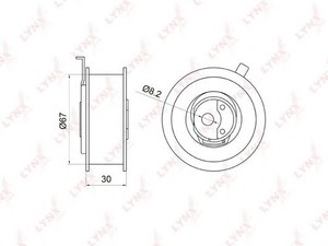 Фото Натяжний ролик, ремінь ГРМ LYNXauto PB-1003