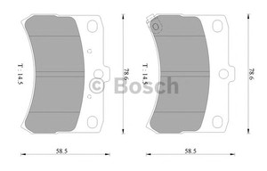 Фото Комплект гальмівних колодок, дискове гальмо Bosch 0 986 AB2 452