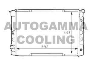 Фото Радіатор, охолодження двигуна AUTOGAMMA 101114