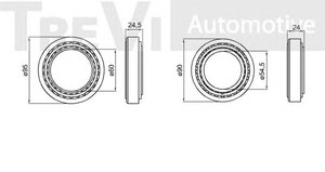 Фото Комплект подшипника ступицы колеса TREVI AUTOMOTIVE WB2304