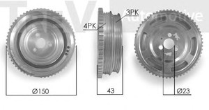Фото Ременный шкив, коленчатый вал TREVI AUTOMOTIVE PC1152