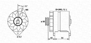 Фото Генератор Magneti Marelli 943354007010