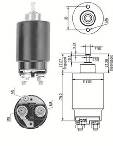 Фото Тягове реле, стартер Magneti Marelli 940113050265