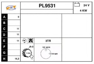 Фото Стартер SNRA PL9531