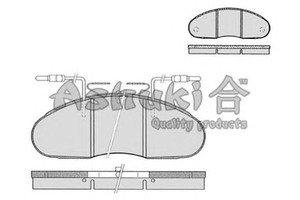 Фото Комплект гальмівних колодок, дискове гальмо ASHUKI N00922