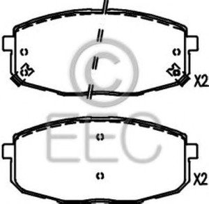 Фото Комплект гальмівних колодок, дискове гальмо EEC BRP1555