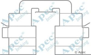 Фото Комплектующие, колодки дискового тормоза APEC braking KIT1070