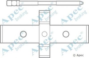 Фото Комплектующие, колодки дискового тормоза APEC braking KIT1088