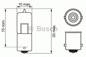 Фото Лампа накаливания, фонарь сигнала тормож./ задний габ. огонь Bosch 1 987 302 245