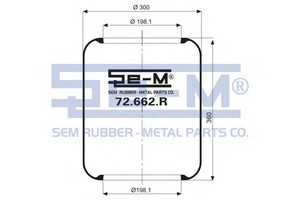 Фото Кожух пневматической рессоры SEM-LASTIK 72662R