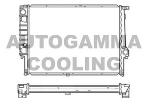 Фото Радіатор, охолодження двигуна AUTOGAMMA 100129