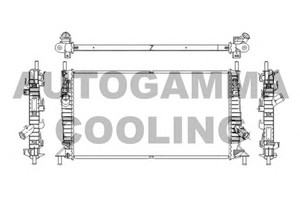 Фото Радіатор, охолодження двигуна AUTOGAMMA 103421