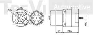 Фото Натяжная планка, поликлиновой ремень TREVI AUTOMOTIVE TA2164