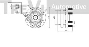 Фото Комплект подшипника ступицы колеса TREVI AUTOMOTIVE WB1049