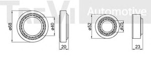 Фото Комплект подшипника ступицы колеса TREVI AUTOMOTIVE WB1359