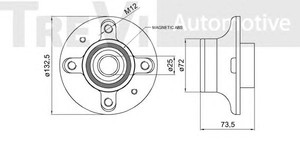 Фото Комплект подшипника ступицы колеса TREVI AUTOMOTIVE WB1654