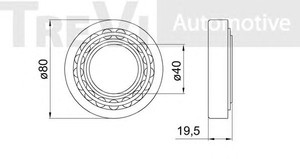 Фото Комплект подшипника ступицы колеса TREVI AUTOMOTIVE WB1761