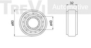 Фото Комплект подшипника ступицы колеса TREVI AUTOMOTIVE WB1906